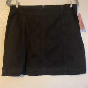 Black denim mini skirt NWT size 12